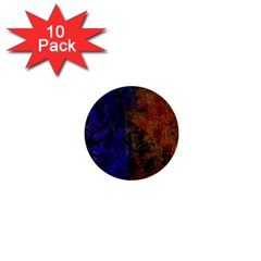 Colored Rusty Abstract Grunge Texture Print 1  Mini Buttons (10 Pack) 