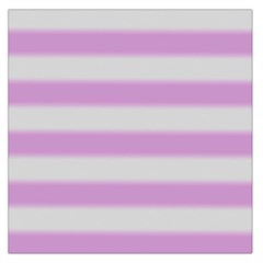 Bold Stripes Soft Pink Pattern Large Satin Scarf (square) by BrightVibesDesign
