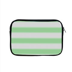 Bold Stripes Soft Green Apple Macbook Pro 15  Zipper Case by BrightVibesDesign