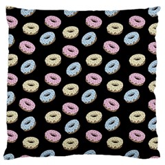 Donuts Pattern Large Cushion Case (two Sides) by Valentinaart