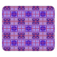 Mod Purple Pink Orange Squares Pattern Double Sided Flano Blanket (small) 