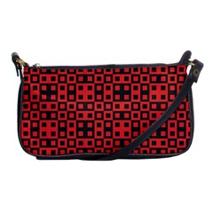 Abstract Background Red Black Shoulder Clutch Bag by Simbadda