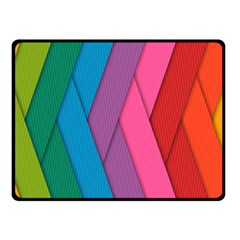 Abstract Background Colorful Strips Double Sided Fleece Blanket (small)  by Simbadda