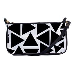 Black Triangle Shoulder Clutch Bag by Simbadda