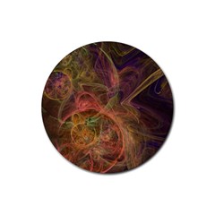 Abstract Colorful Art Design Rubber Coaster (round)  by Simbadda