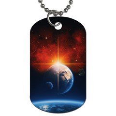 Earth Globe Planet Space Universe Dog Tag (two Sides) by Celenk