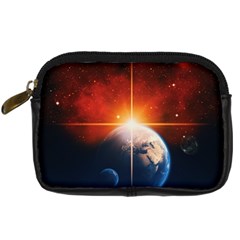 Earth Globe Planet Space Universe Digital Camera Leather Case by Celenk