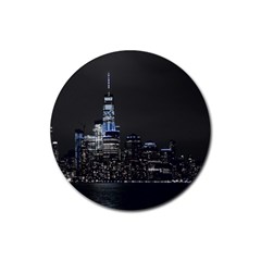 New York Skyline New York City Rubber Coaster (round)  by Celenk