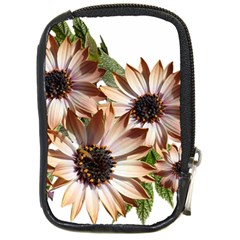 Sun Daisies Leaves Flowers Compact Camera Leather Case by Celenk