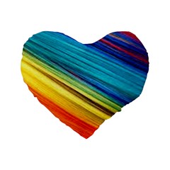 Rainbow Standard 16  Premium Heart Shape Cushions by NSGLOBALDESIGNS2