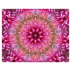 Flower Mandala Art Pink Abstract Double Sided Flano Blanket (medium)  by Simbadda