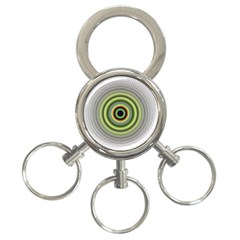Fractal Mandala White Background 3-ring Key Chains by Simbadda