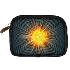 Background Mandala Sun Rays Digital Camera Leather Case