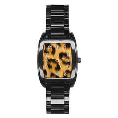 Animal Print 3 Stainless Steel Barrel Watch by NSGLOBALDESIGNS2