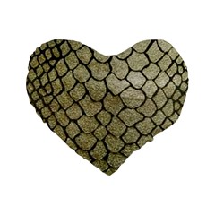 Snake Print Standard 16  Premium Heart Shape Cushions by NSGLOBALDESIGNS2