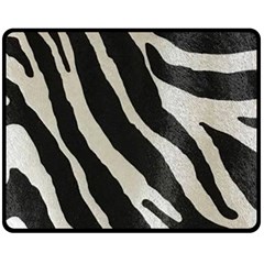 Zebra Print Double Sided Fleece Blanket (medium)  by NSGLOBALDESIGNS2