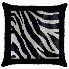 Zebra Print Throw Pillow Case (black) by NSGLOBALDESIGNS2
