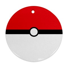 Poke Ball Round Ornament (two Sides)