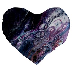 Planetary Large 19  Premium Heart Shape Cushions by ArtByAng