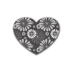 Floral Pattern Heart Coaster (4 Pack)  by Hansue