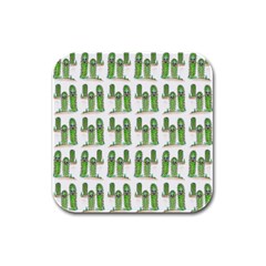 Prickle Plants Rubber Square Coaster (4 Pack)  by ArtByAng