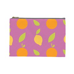 Seamlessly Pattern Fruits Fruit Cosmetic Bag (large) by Nexatart