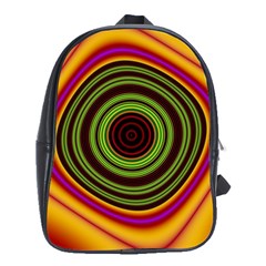 Digital Art Background Yellow Red School Bag (xl) by Sapixe