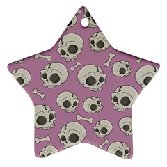 Halloween Skull Pattern Star Ornament (two Sides) by Valentinaart