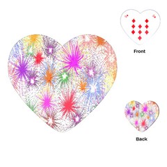 Star Dab Farbkleckse Leaf Flower Playing Cards (heart) by Sapixe