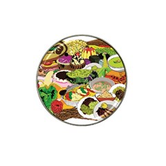 Eat Food Background Art Color Hat Clip Ball Marker (10 Pack)