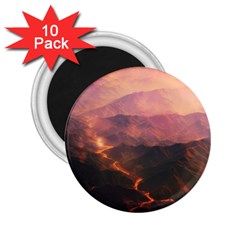 Volcanoes Magma Lava Mountains 2 25  Magnets (10 Pack)  by Sapixe