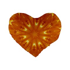 Kaleidoscopic Flower Standard 16  Premium Flano Heart Shape Cushions by yoursparklingshop