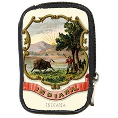 Historical Coat Of Arms Of Indiana Compact Camera Leather Case by abbeyz71