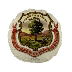 Historical Coat Of Arms Of Dakota Territory Standard 15  Premium Flano Round Cushions by abbeyz71