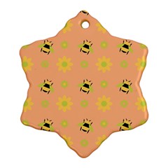 Bee A Bug Nature Wallpaper Snowflake Ornament (two Sides) by Sapixe