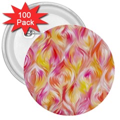 Pretty Painted Pattern Pastel 3  Buttons (100 Pack) 