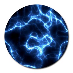 Electricity Blue Brightness Bright Round Mousepads