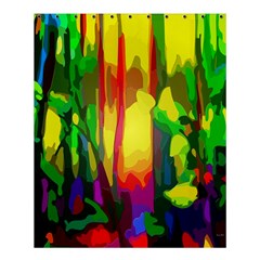 Abstract Vibrant Colour Botany Shower Curtain 60  X 72  (medium)  by Sapixe