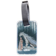 Wonderful Fairy With Ice Dragon Luggage Tags (two Sides) by FantasyWorld7