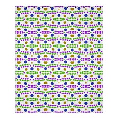 Retro Blue Purple Green Olive Dot Pattern Shower Curtain 60  X 72  (medium)  by BrightVibesDesign