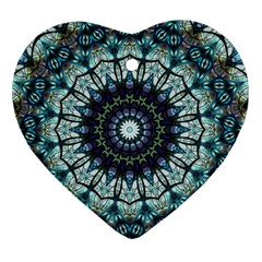 Pattern Abstract Background Art Heart Ornament (two Sides) by Sapixe