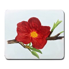 Deep Plumb Blossom Large Mousepads by lwdstudio