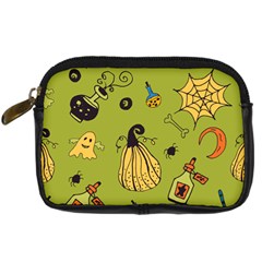 Funny Scary Spooky Halloween Party Design Digital Camera Leather Case by HalloweenParty