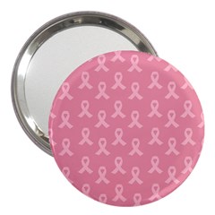 Pink Ribbon - Breast Cancer Awareness Month 3  Handbag Mirrors by Valentinaart