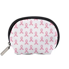 Pink Ribbon - Breast Cancer Awareness Month Accessory Pouch (small) by Valentinaart