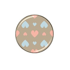 Hearts Heart Love Romantic Brown Hat Clip Ball Marker (10 Pack) by Sapixe