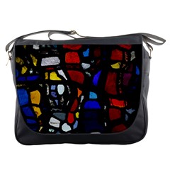 Art Bright Lead Glass Pattern Messenger Bag by Sapixe