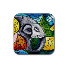 Graffiti The Art Of Spray Mural Rubber Coaster (square)  by Sapixe