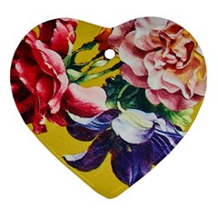 Textile Printing Flower Rose Cover Ornament (heart)