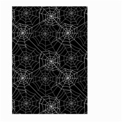Pattern Spiderweb Halloween Gothic On Black Background Large Garden Flag (two Sides) by genx